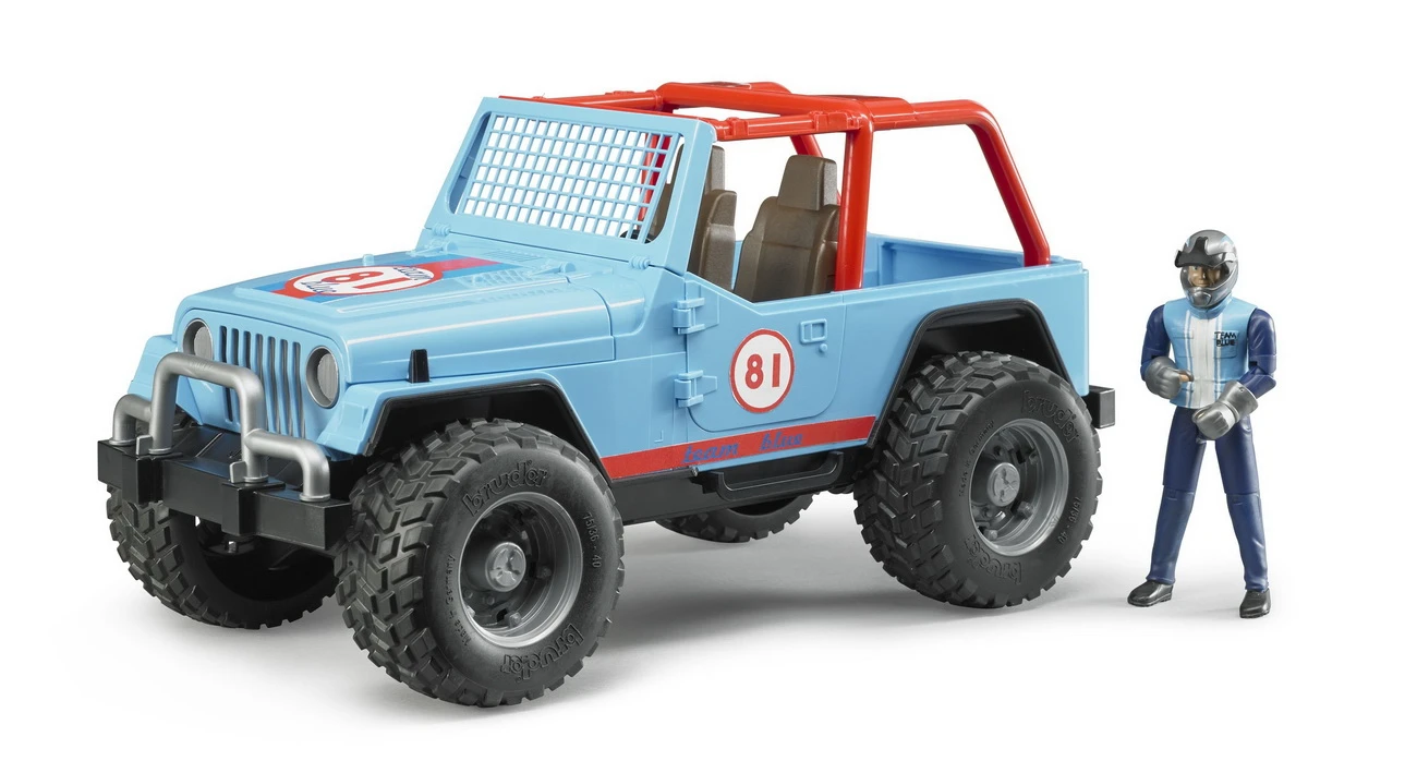 BRUDER 02541 - Jeep Cross Country Racer Blau Mit Rennfahrer 2 BRUDER 02541 - Jeep Cross Country Racer Blau Mit Rennfahrer – Bild 2